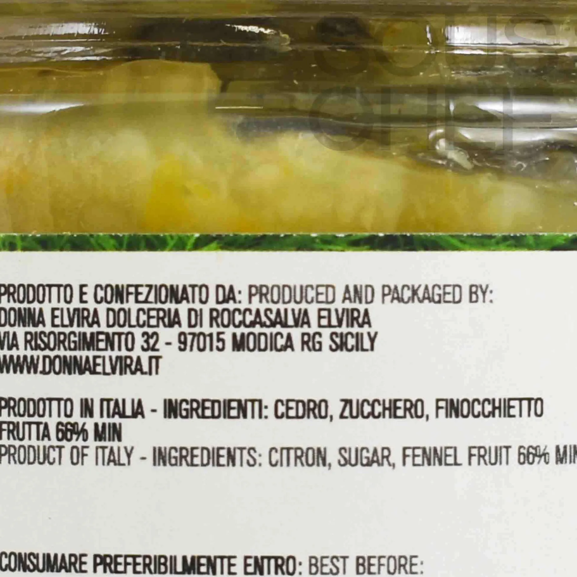 Donna Elvira Citron and Fennel Marmalade, 210g