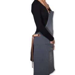 Dutchdeluxes Canvas BBQ Apron in Washed Grey