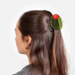 Eat My Socks Olive Hair Claw Clip