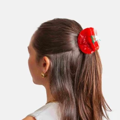 Eat My Socks Tomato Hair Claw Clip