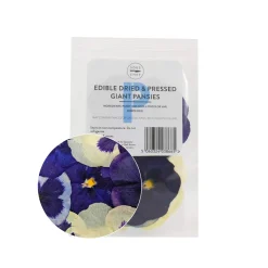 Edible Dried & Pressed Giant Pansies, 8 pieces