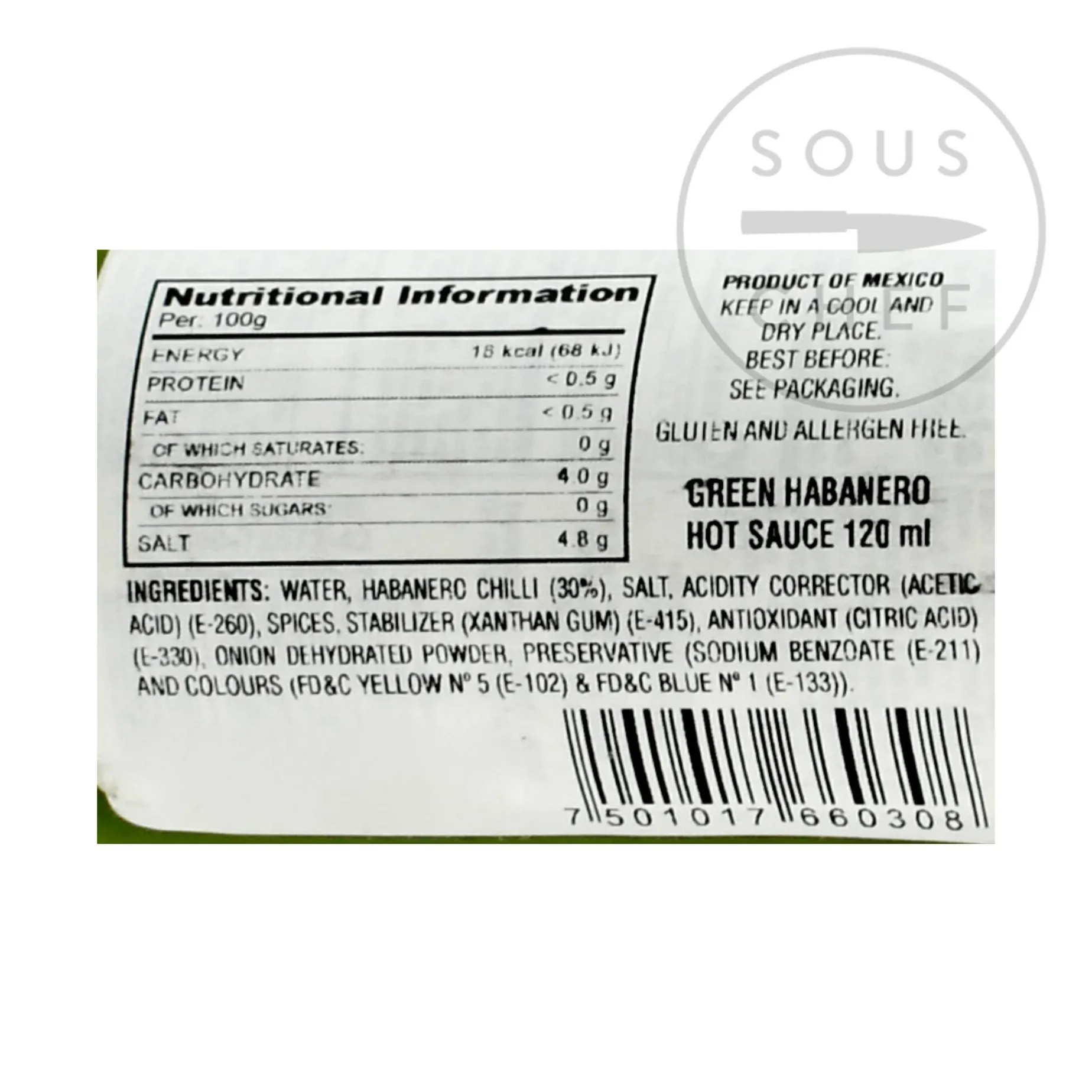 El Yucateco Habanero Green Sauce, 120ml