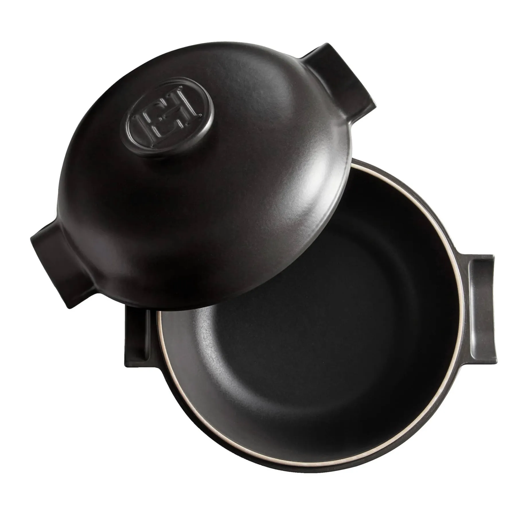 Emile Henry Delight Black Ceramic Induction Braiser, 27cm