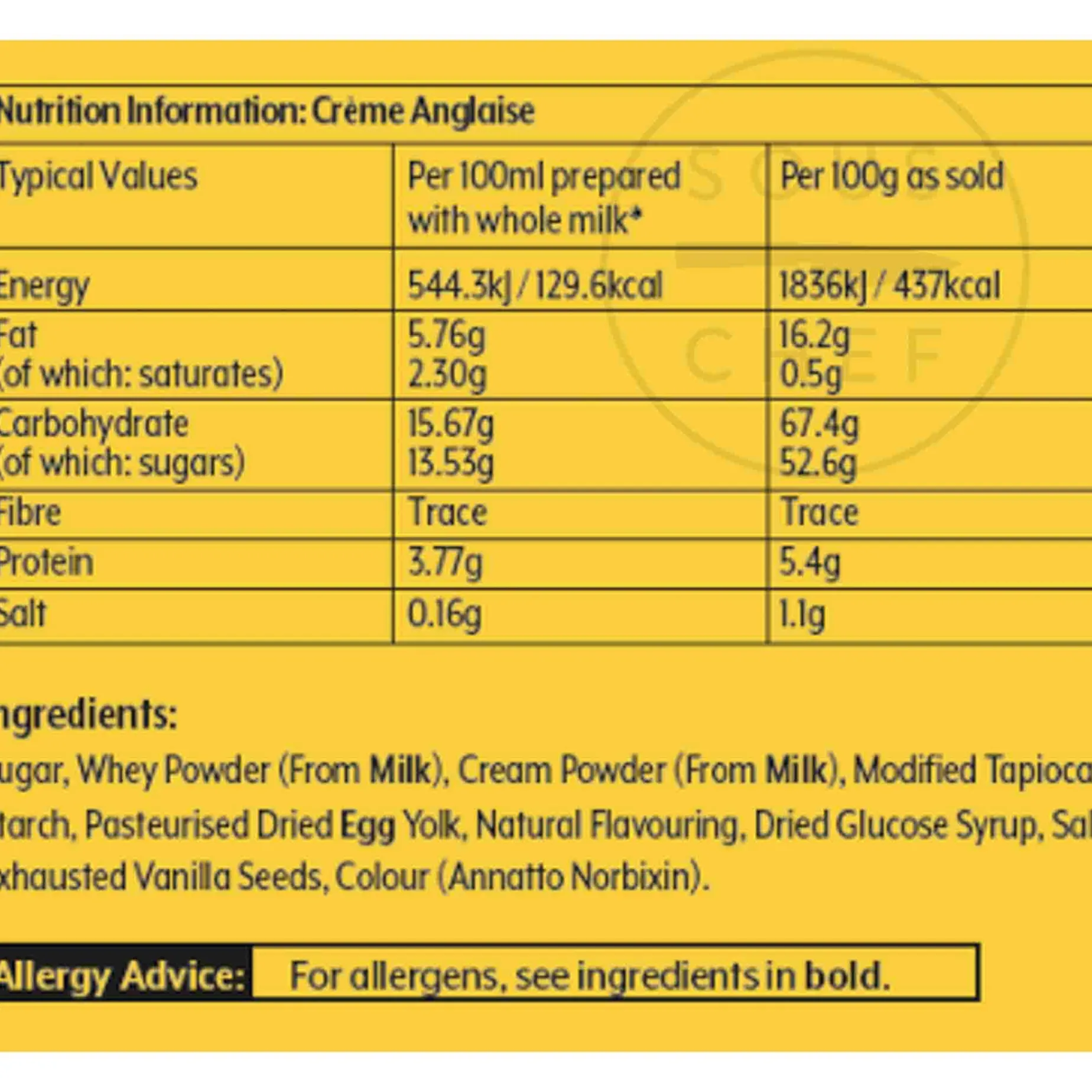 Essential Cuisine Sweet Creme Anglaise Sauce, 1.02kg