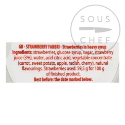 Fabbri Candied Strawberries in Syrup, 600g