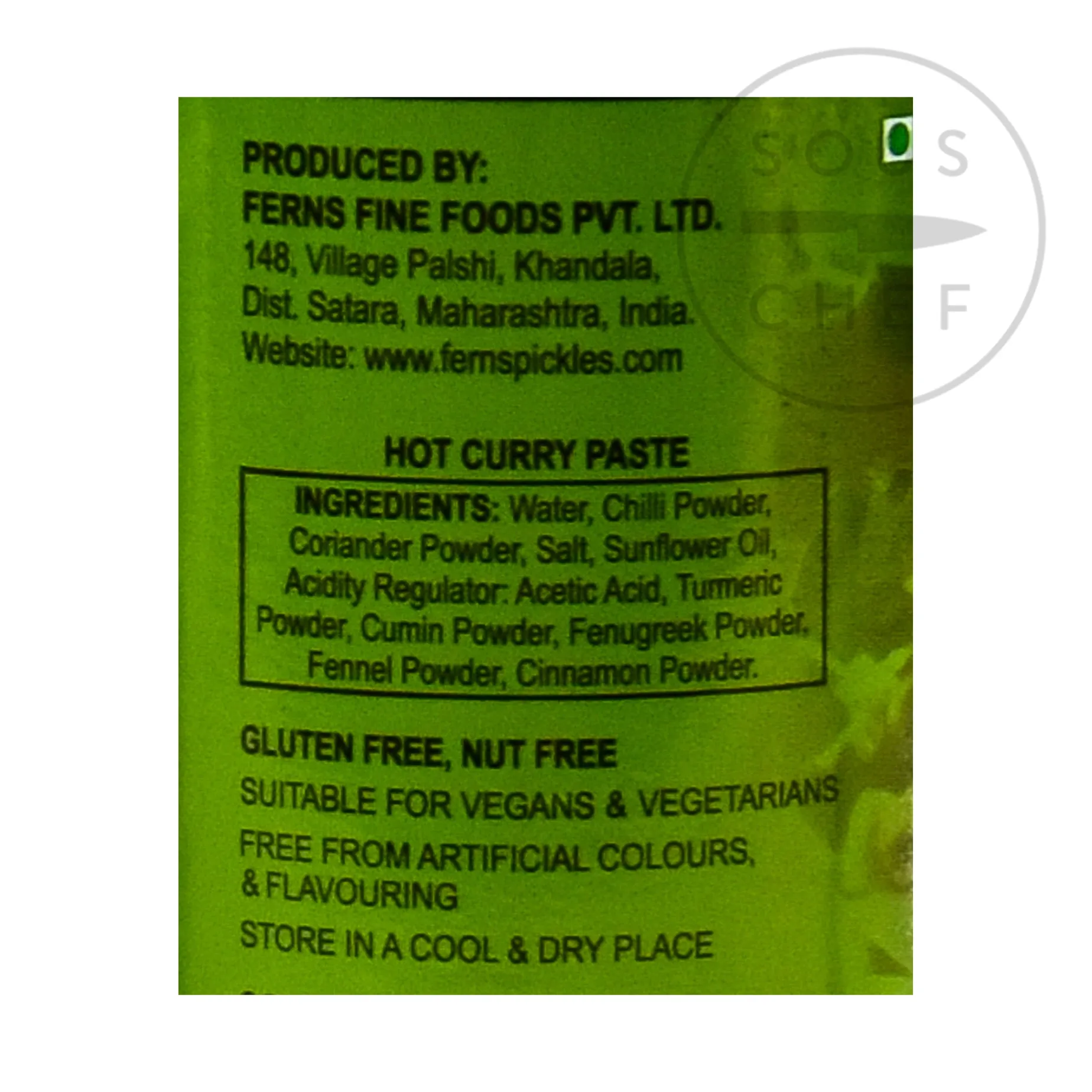 Ferns' Hot Curry Paste, 380g