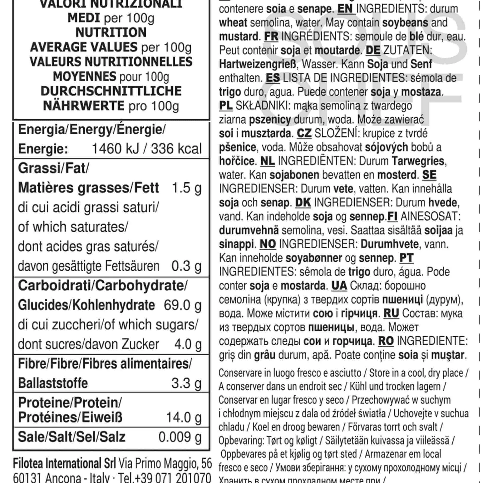 Filotea Reginette Durum Wheat Semolina Pasta, 500g