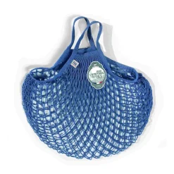 Filt String Bag in Cobalt Blue, Short Handle