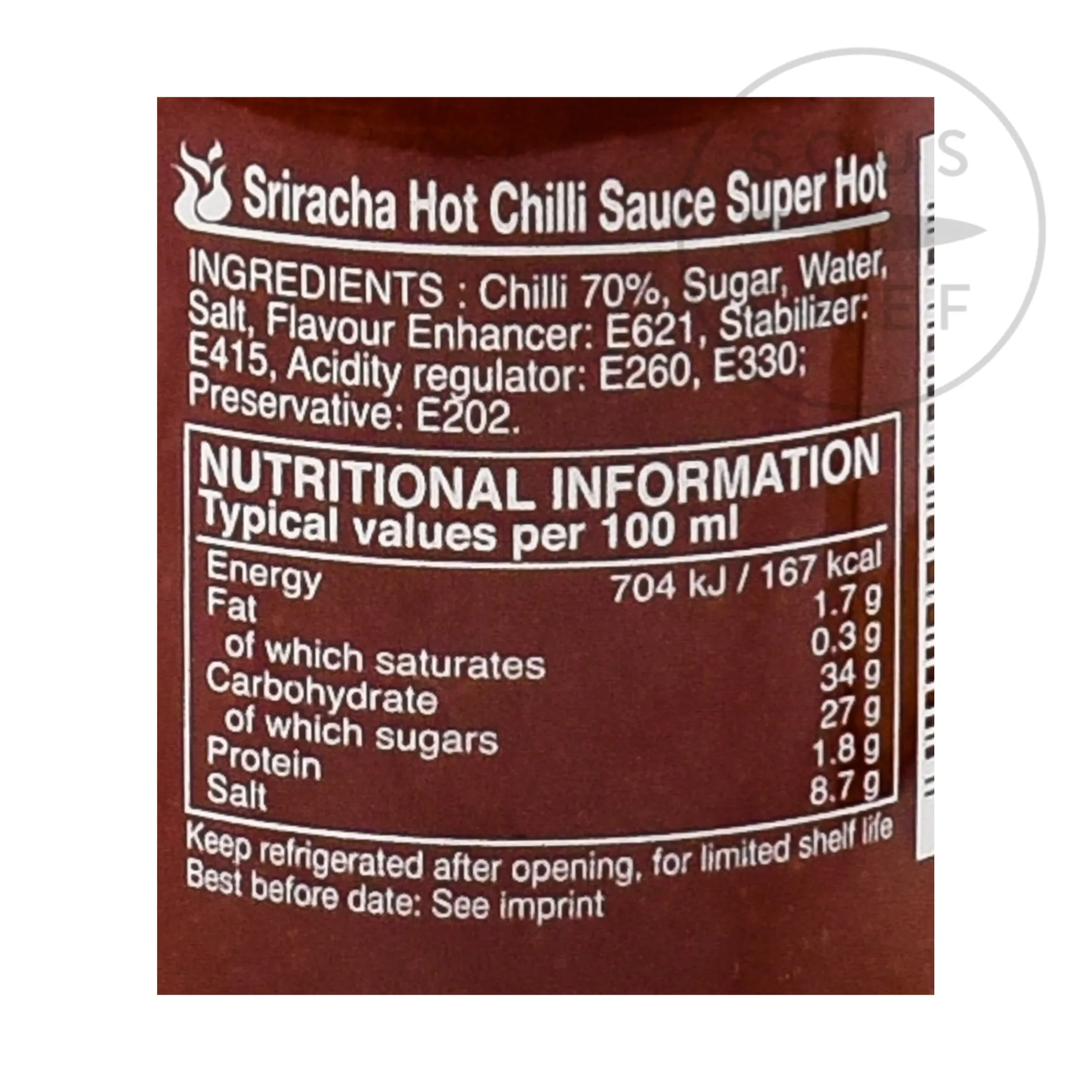 Flying Goose Sriracha Super Hot Chilli Sauce
