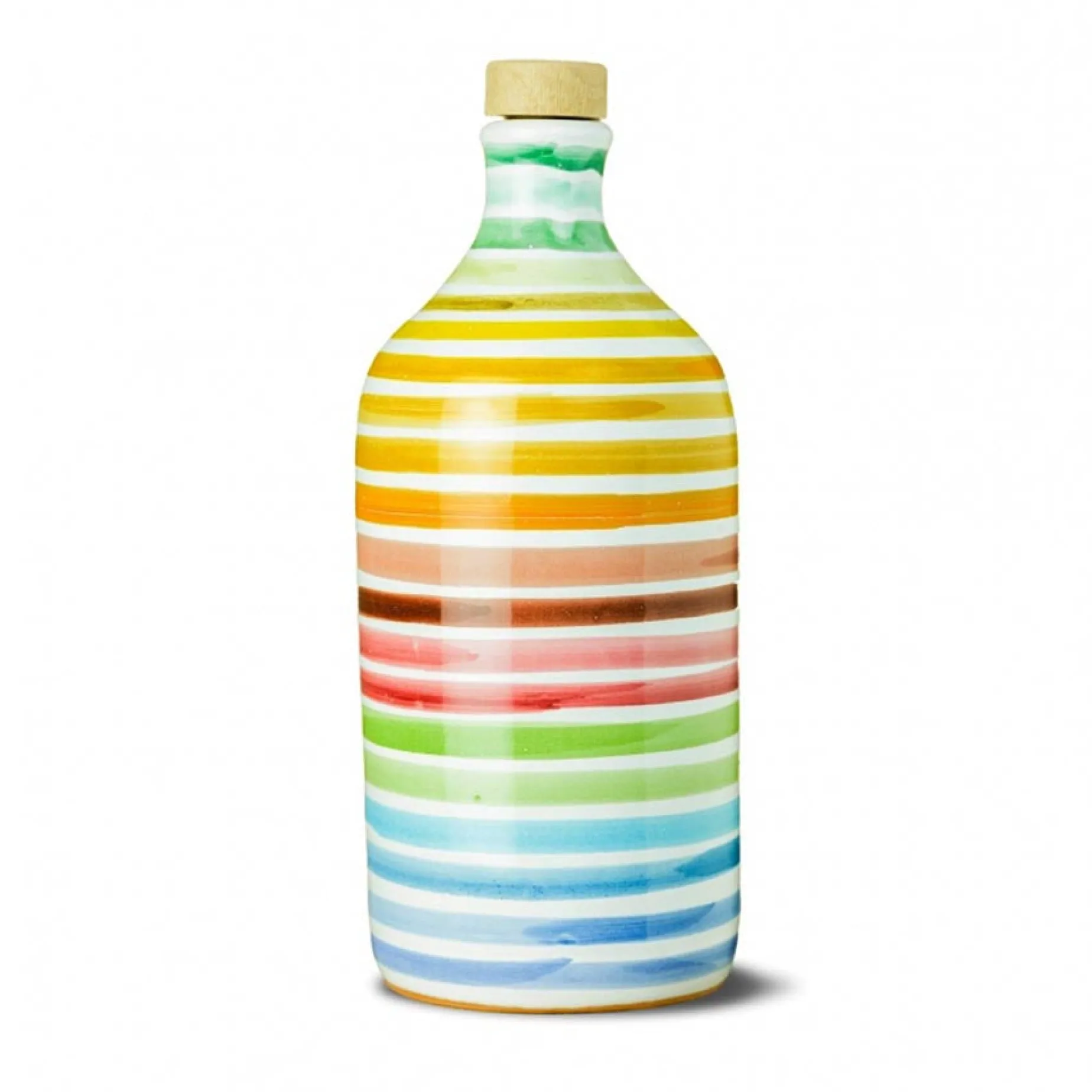 Frantoio Muraglia Intense Fruity Extra Virgin Olive Oil in Rainbow Terracotta Bottle, 500ml