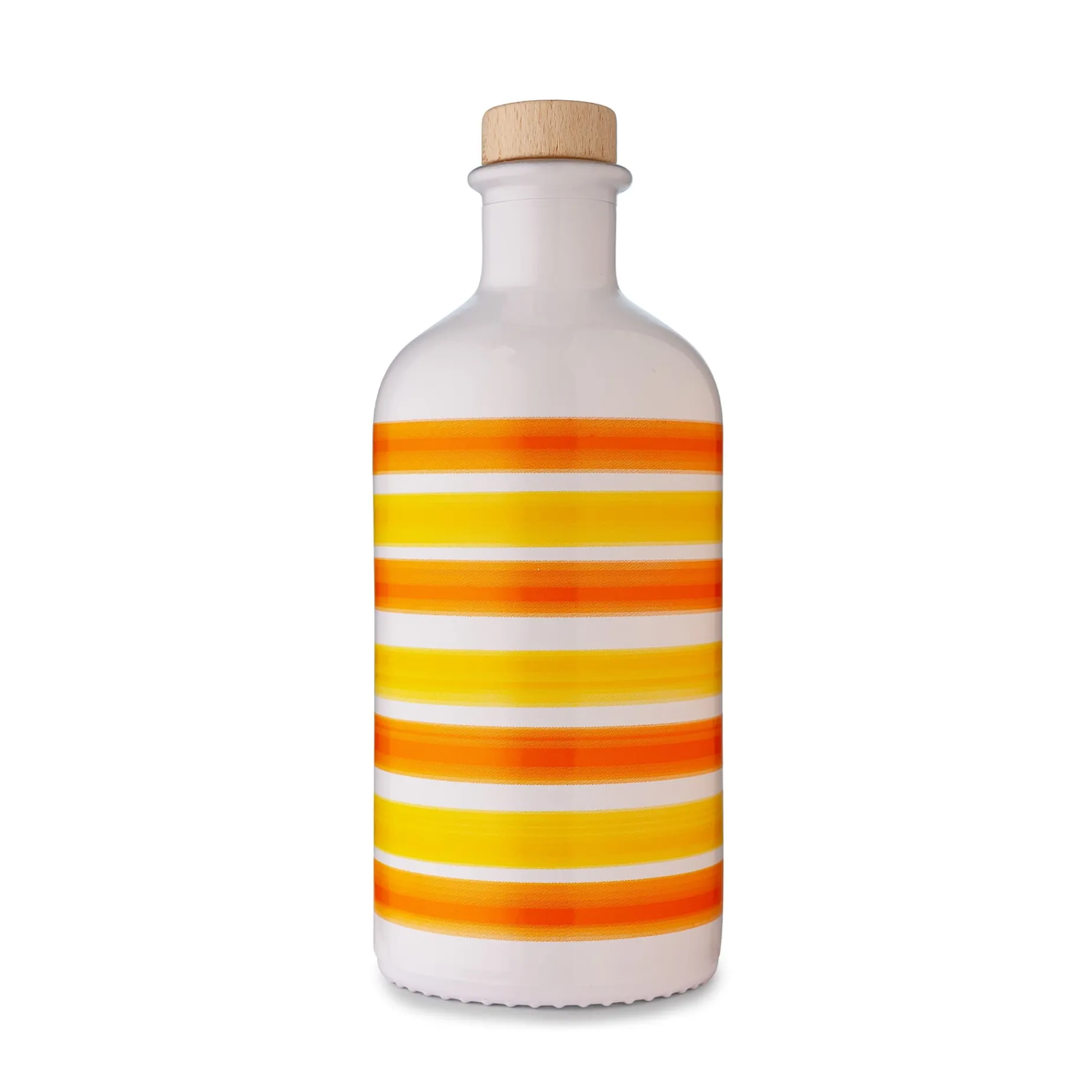 Galantino Puglian Extra Virgin Olive Oil in Orange Stripe Glass Bottle, 500ml