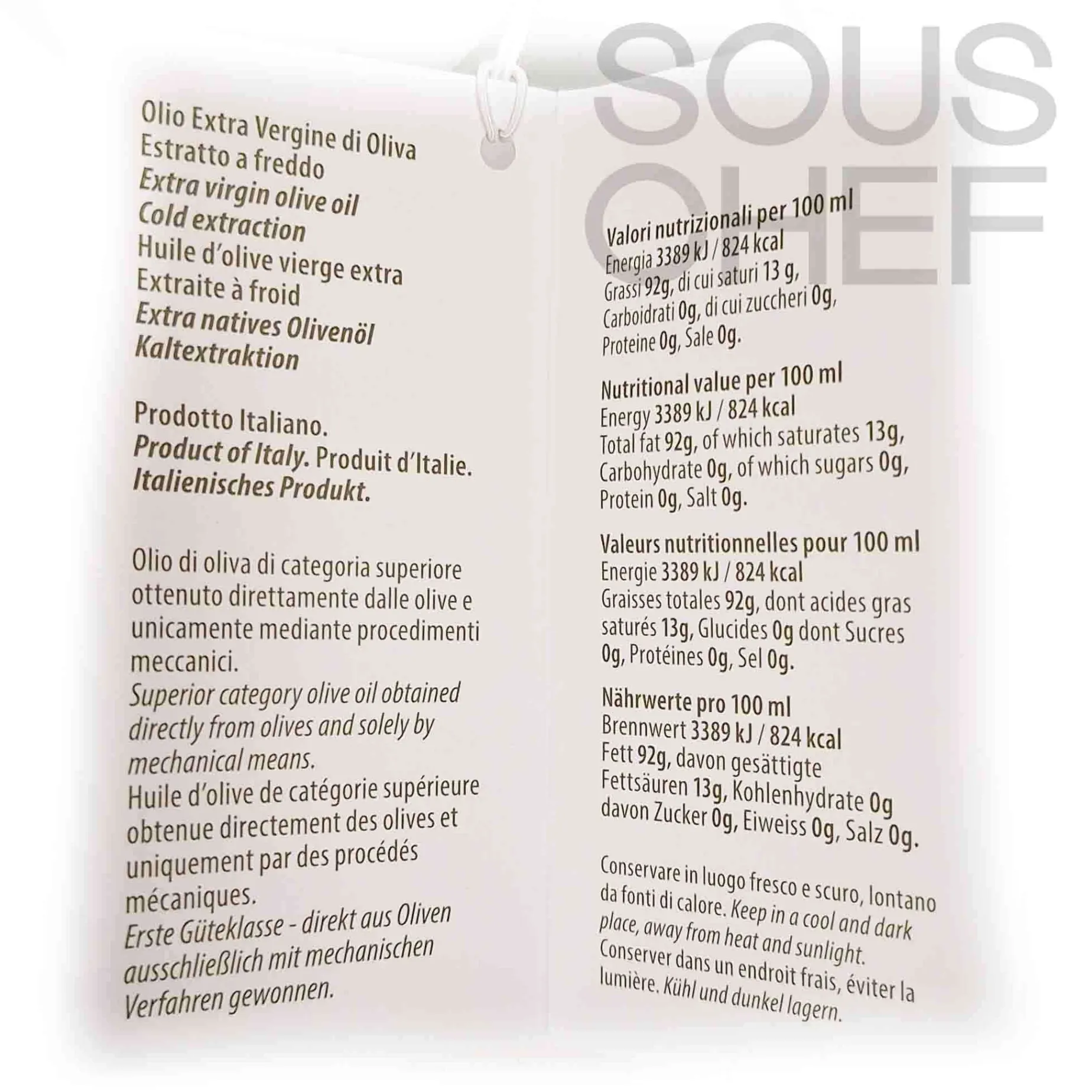 Galantino Puglian Extra Virgin Olive Oil in Orange Stripe Glass Bottle, 500ml