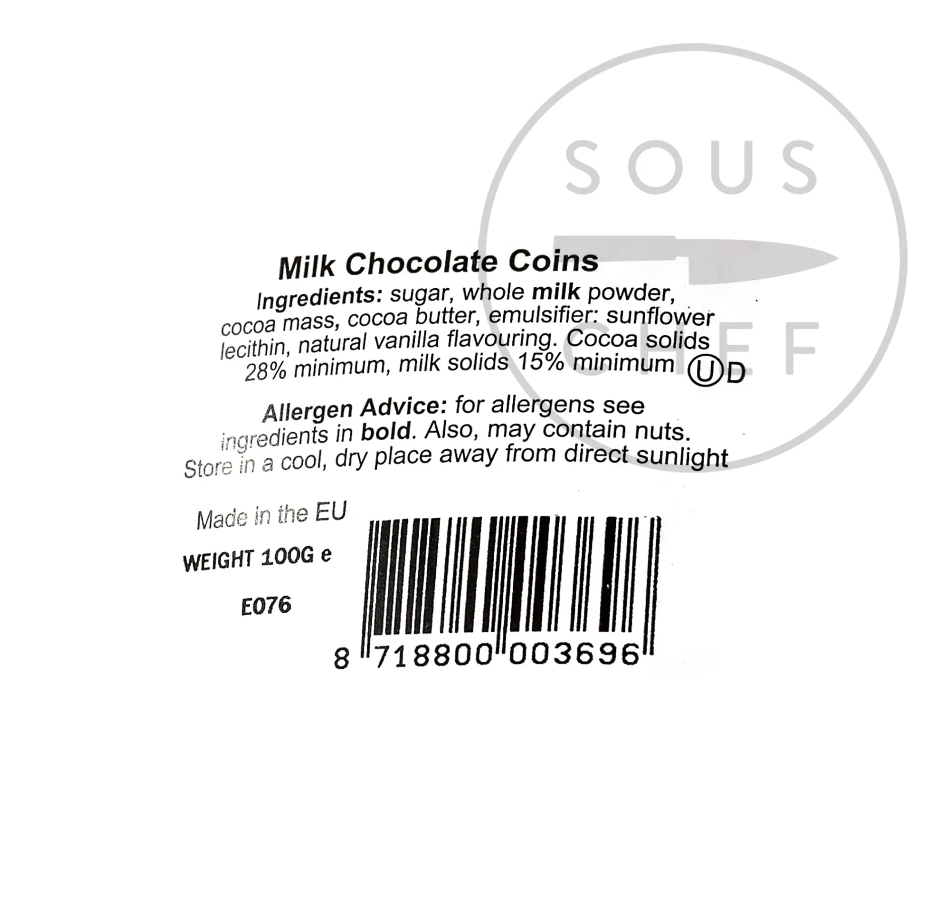 Gold Milk Chocolate Coins, 100g