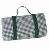 Green Gingham Picnic Blanket