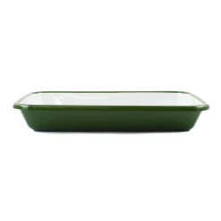 Green Marble Enamel Roasting & Serving Dish, 26cm