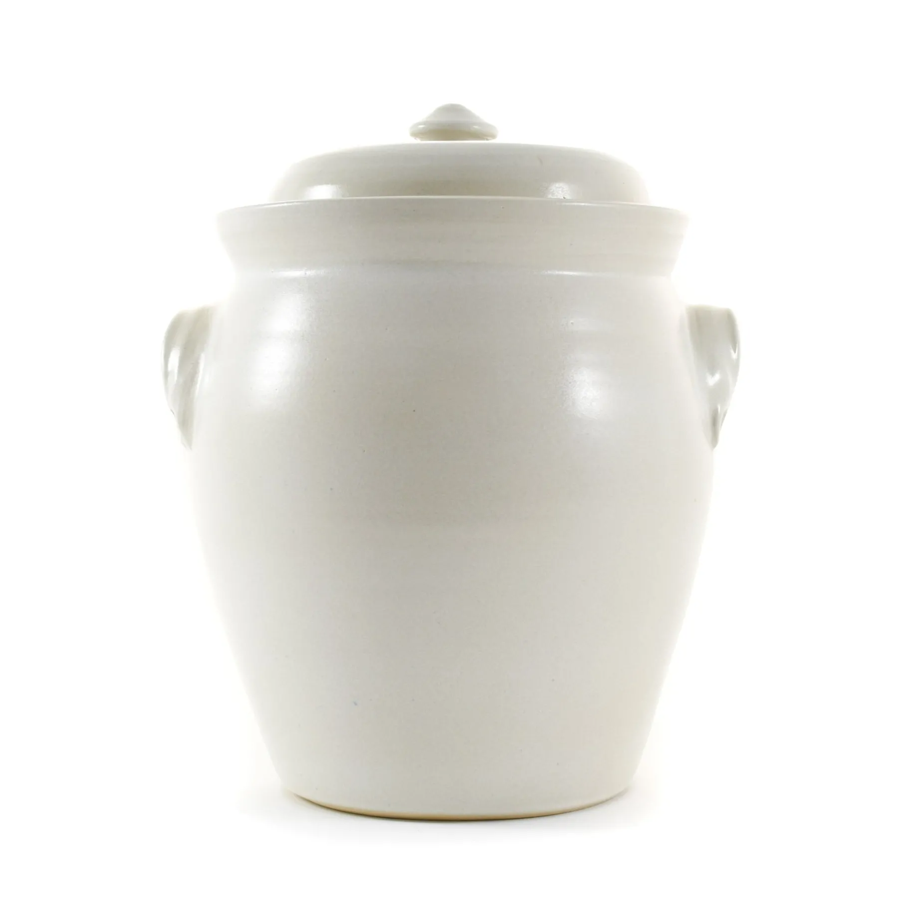Handmade Stoneware Fermenting Crock in White 4.5 litre