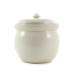 Handmade Stoneware Fermenting Crock in White 2 litre