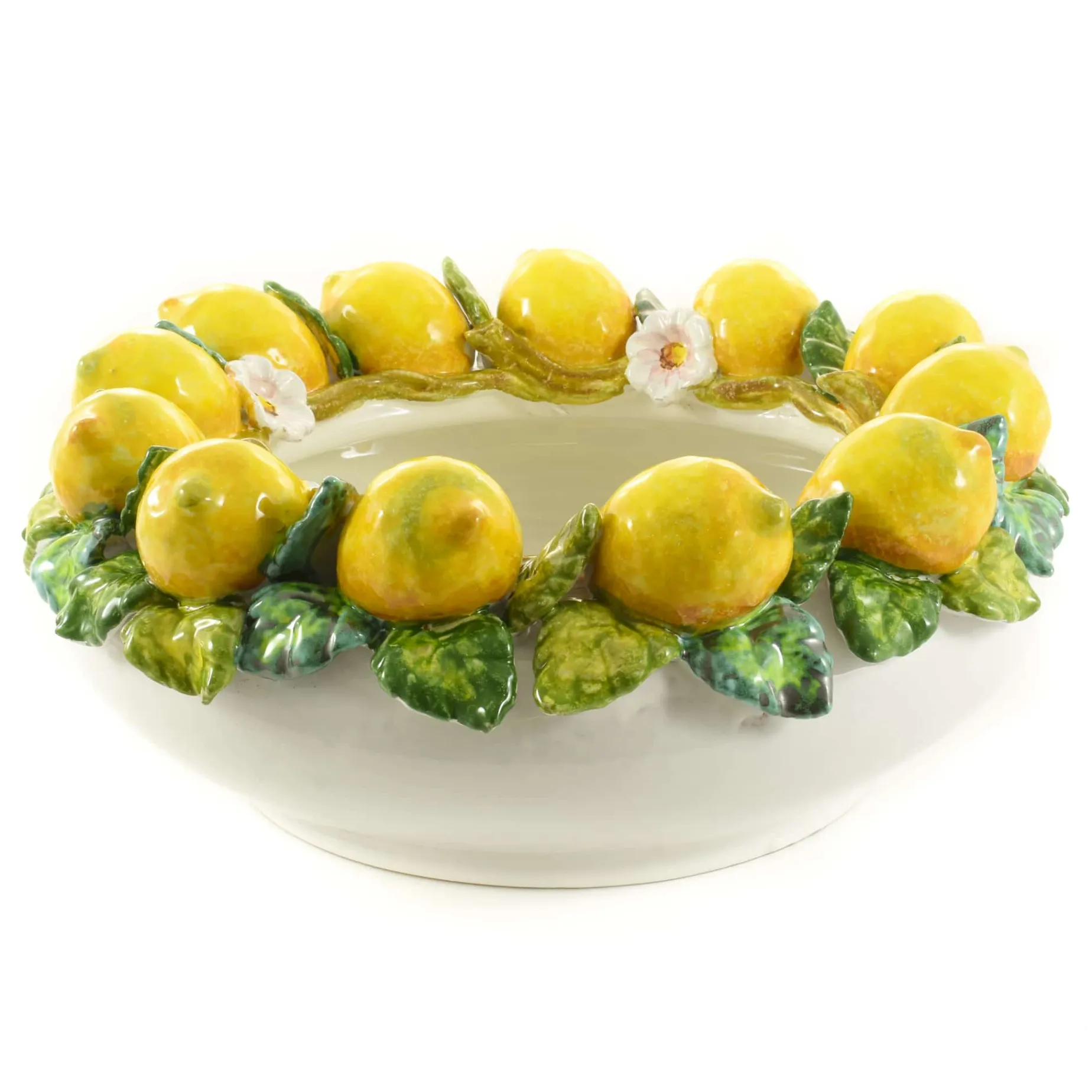 Handmade Tuscan Lemon Bowl, 35cm
