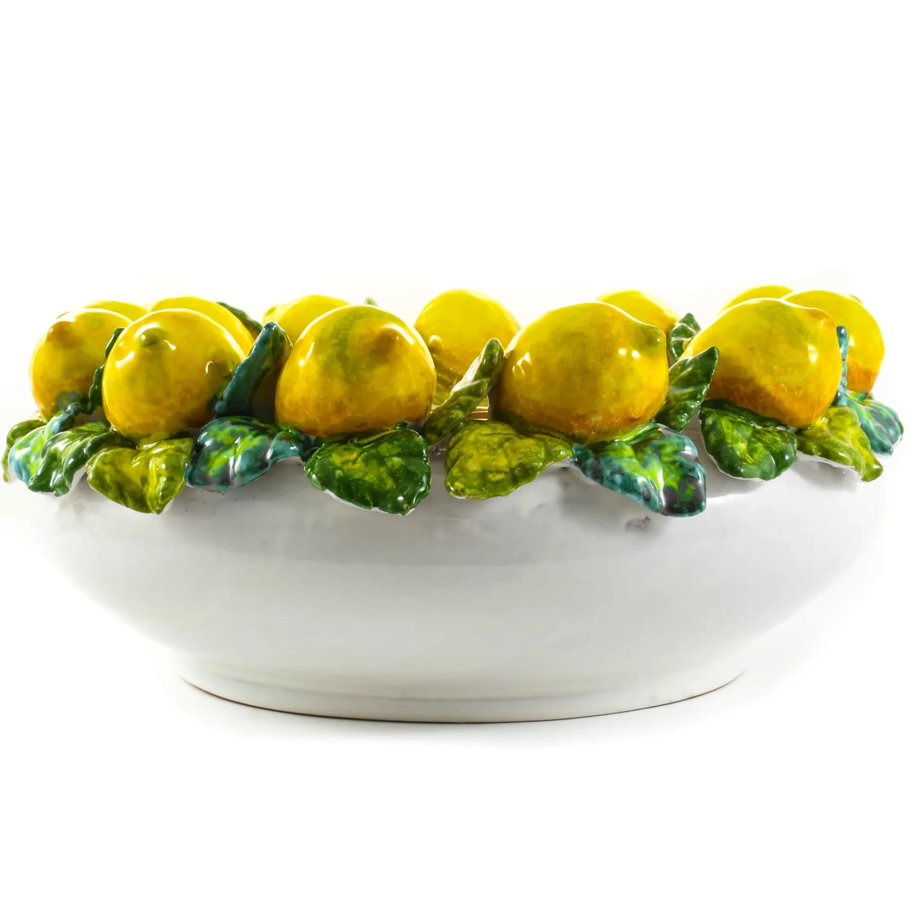Handmade Tuscan Lemon Bowl, 35cm