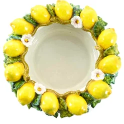 Handmade Tuscan Lemon Bowl, 35cm