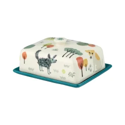 Hannah Turner Dog Butter Dish, 14.5x6.5cm