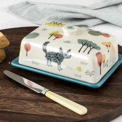 Hannah Turner Dog Butter Dish, 14.5x6.5cm