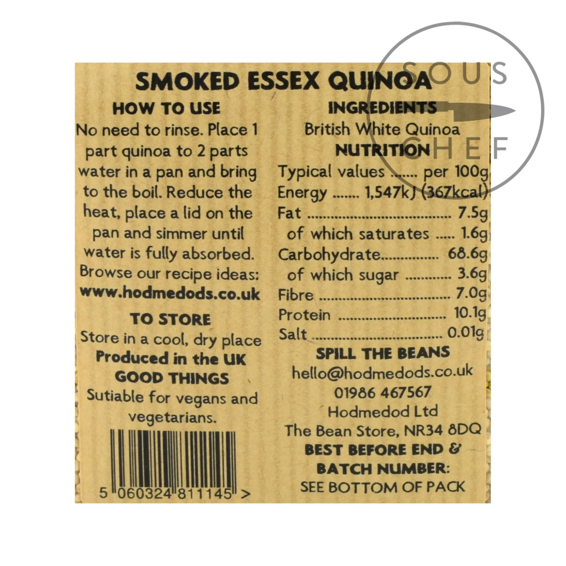 Hodmedod's British Smoked Quinoa, 300g
