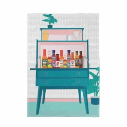 Hot Sauce Cabinet Tea Towel