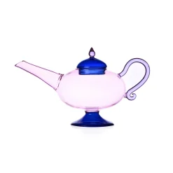 Ichendorf Milano Pink Teapot with Blue Lid, 18cm