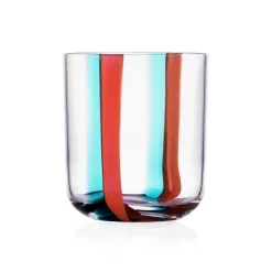 Ichendorf Milano Red & Teal Striped Tumbler, 350ml
