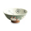 Japanese Kawaii Green Rabbit Rice Bowl, 14cm