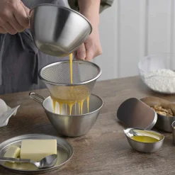 Japanese Stainless Steel Deep Strainer for Prep Bowl, 13cm