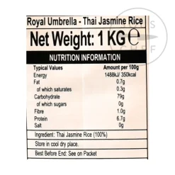 Jasmine Rice Thai Hom Mali, 1kg