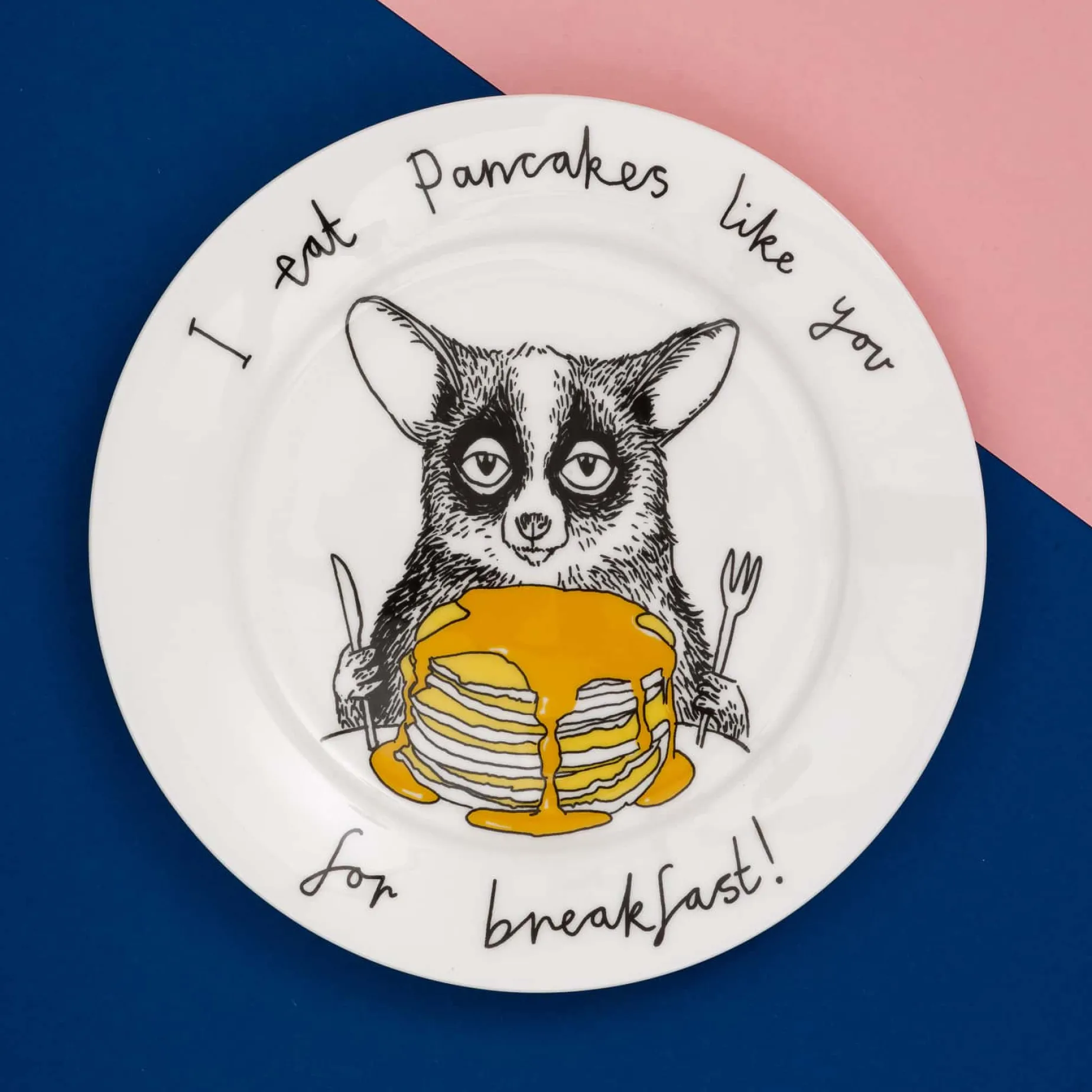 Jimbob Art I Eat Pancakes Like You For Breakfast! Side Plate, 20cm