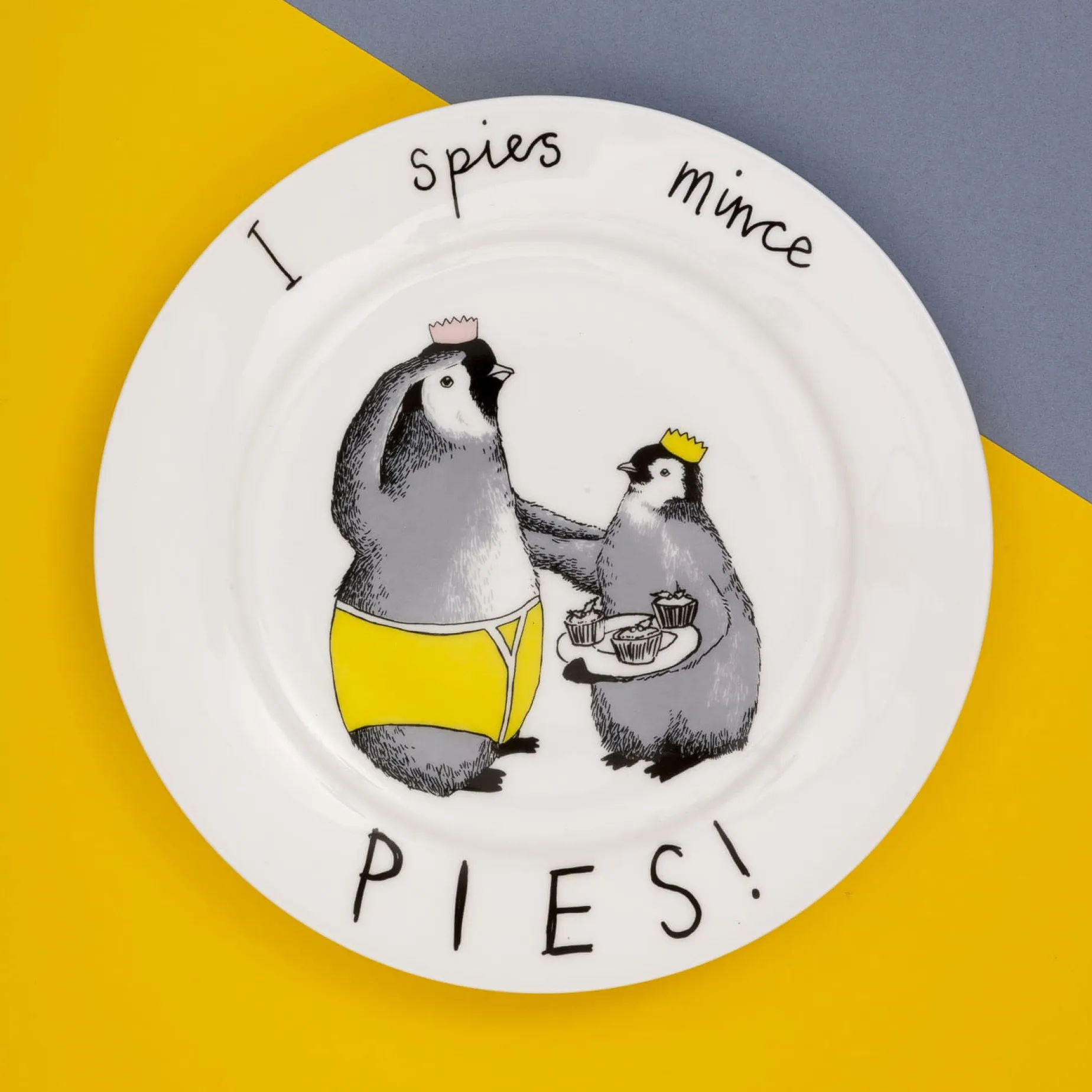 Jimbob Art I Spies Mince Pies! Side Plate, 20cm