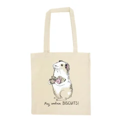 Jimbob Art May Contain Biscuits! Guinea Pig Tote Bag
