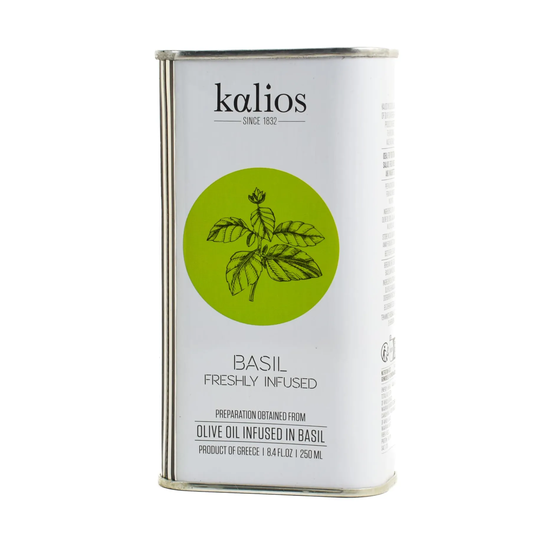 Kalios Basil Infused Extra Virgin Olive Oil, 250ml