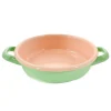 Kapka x Sous Chef Colourblock Enamel Frying Pan, 16cm, Green & Pink
