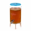 Kefirko Blue Kombucha Glass Fermenter with Spigot and Wooden Stand, 7L