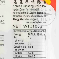 Korean Ginseng Soup Mix, 100g