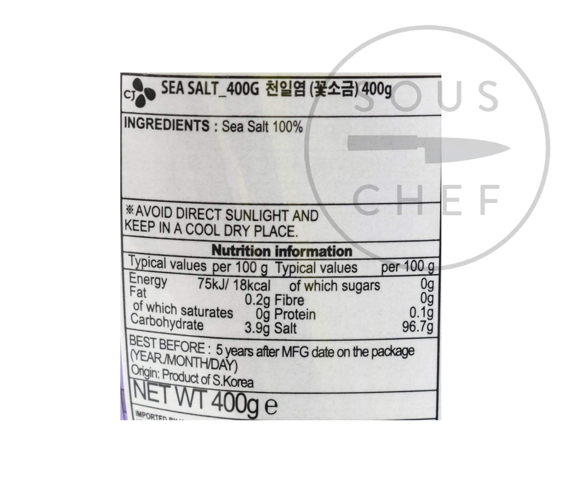 Korean Solar Sea Salt Flakes, 400g