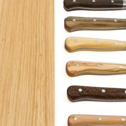 Laguiole en Aubrac Classic Knife Block of 6 Kitchen Knives, Mixed Woods