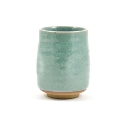 Large Duck Egg Blue Glaze Tea Cup