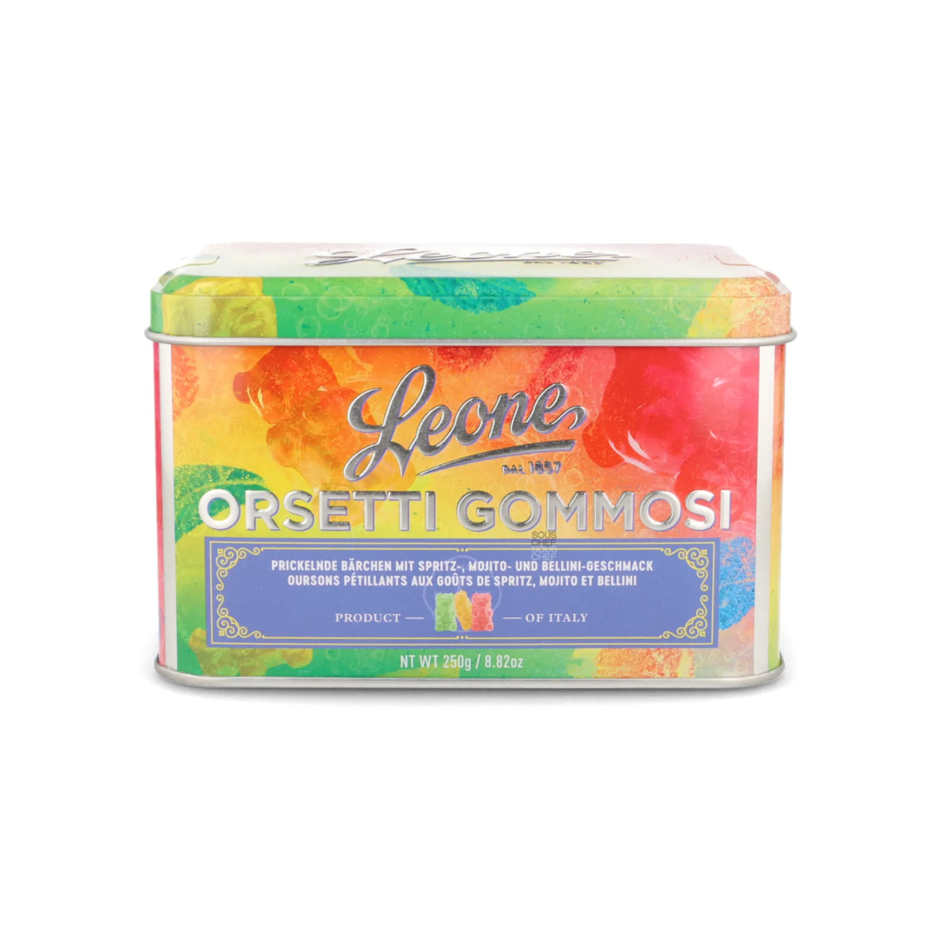 Leone Cocktail Gummy Bears in Gift Tin, 250g