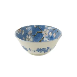 Light Blue Sakura Blossom Noodle Bowl, 15.5cm