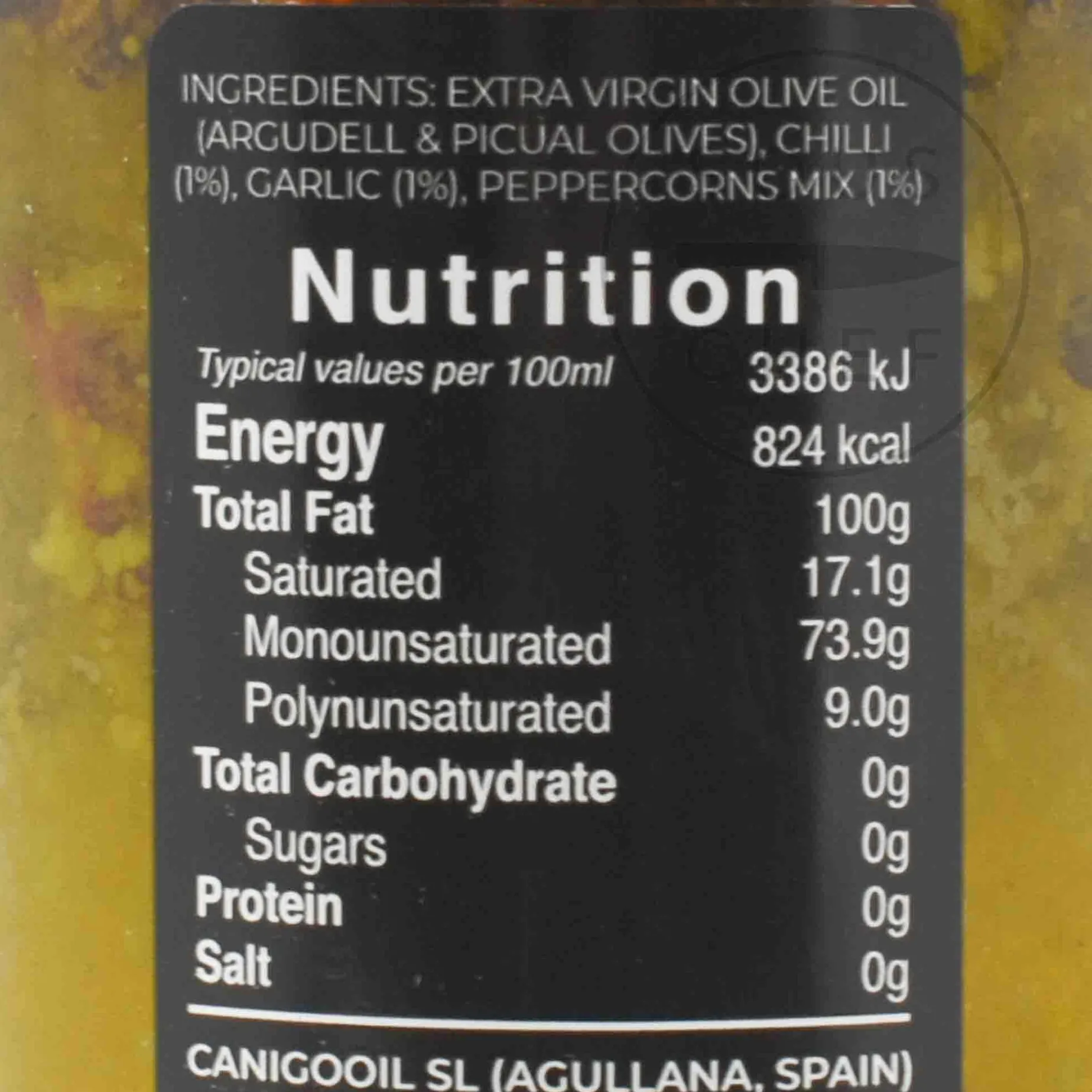 Llagrimes del Canigo Chilli, Garlic & Pepper Infused Olive Oil, 250ml