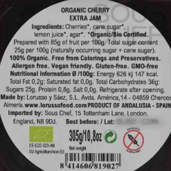 LoRUSSo Organic Artisanal Cherry Jam, 305g