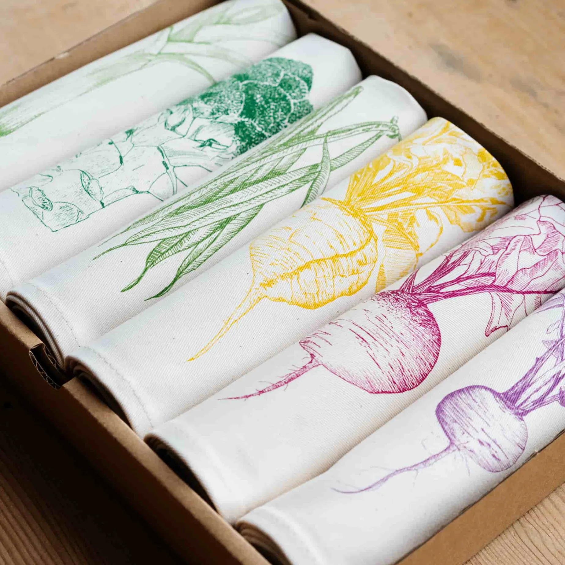 Lottie Day Garden Veg Mixed Design Napkins Box of 6