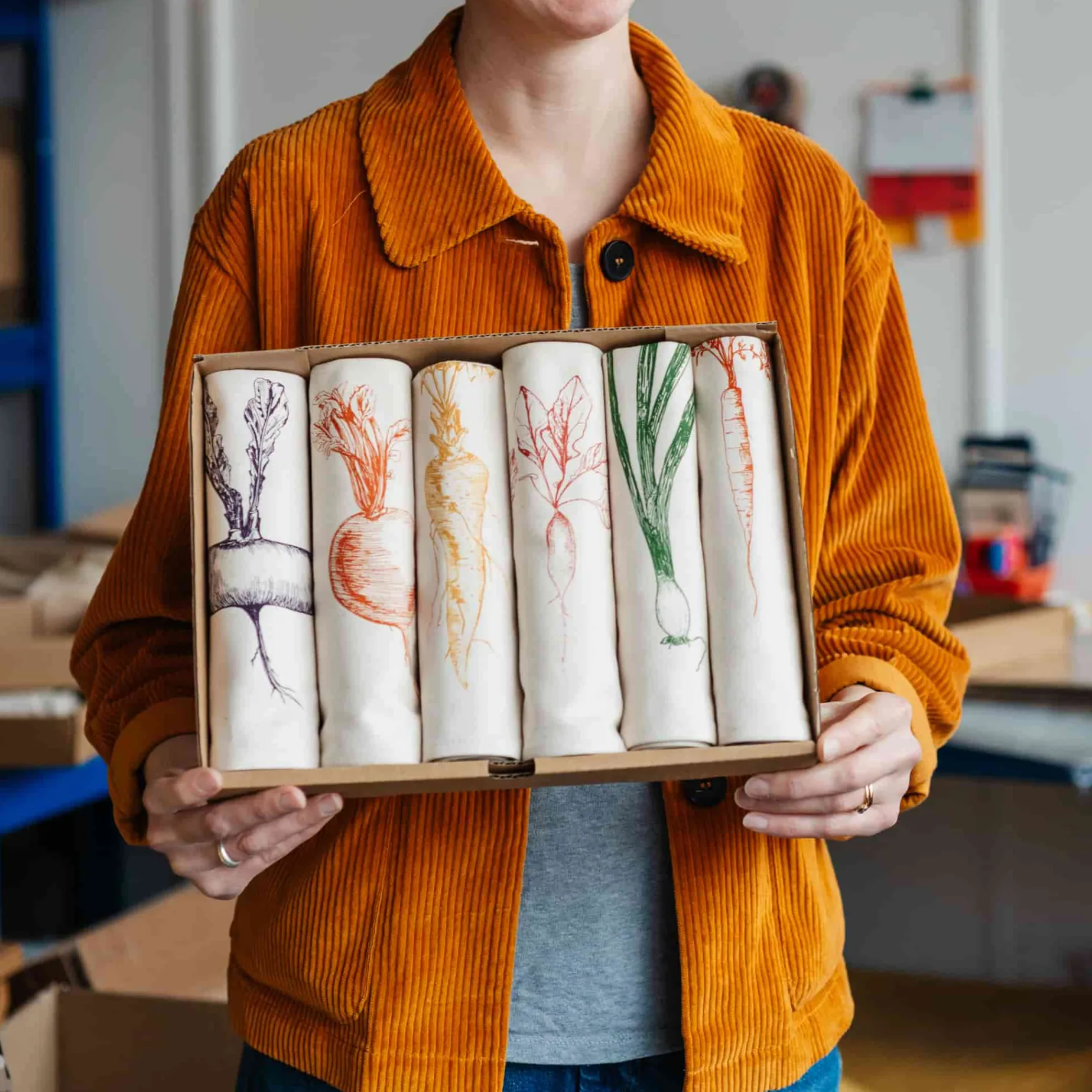 Lottie Day Garden Veg Mixed Design Napkins Box of 6