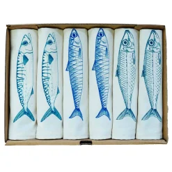 Lottie Day Sardine Design Napkins Box of 6